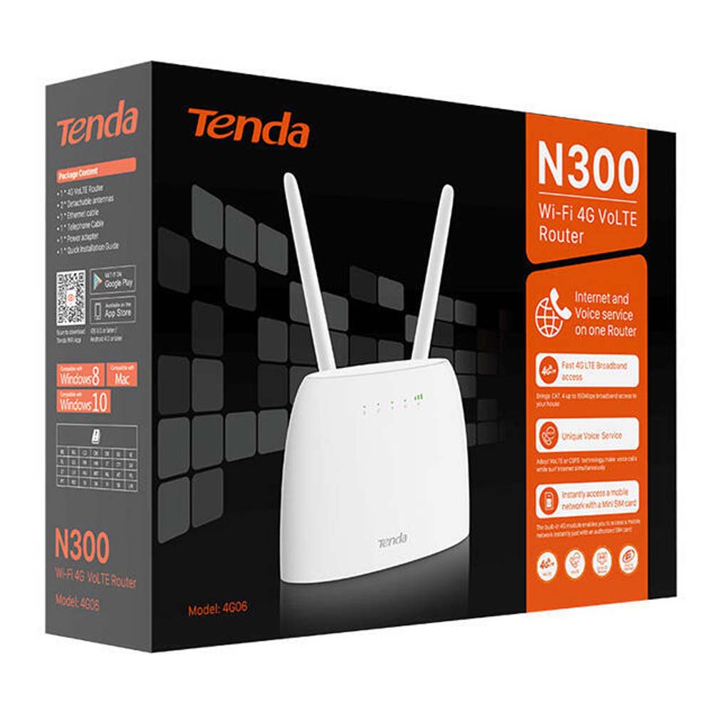 Labor sex visitor Tenda 4G06 Portable Router White | Techinn