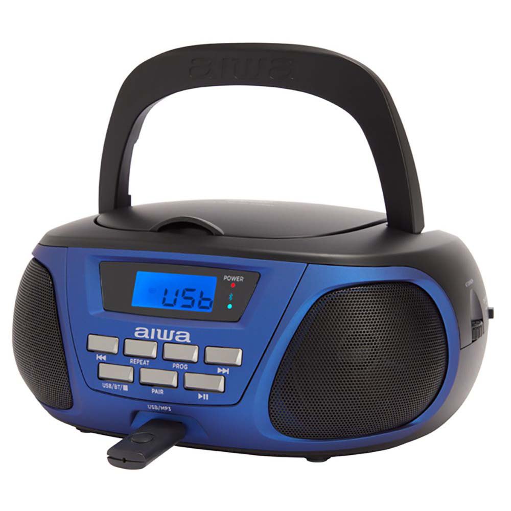 tablero efectivo binario Aiwa Radio Cassette Con CD BoomBox BBTU-300 Azul | Techinn