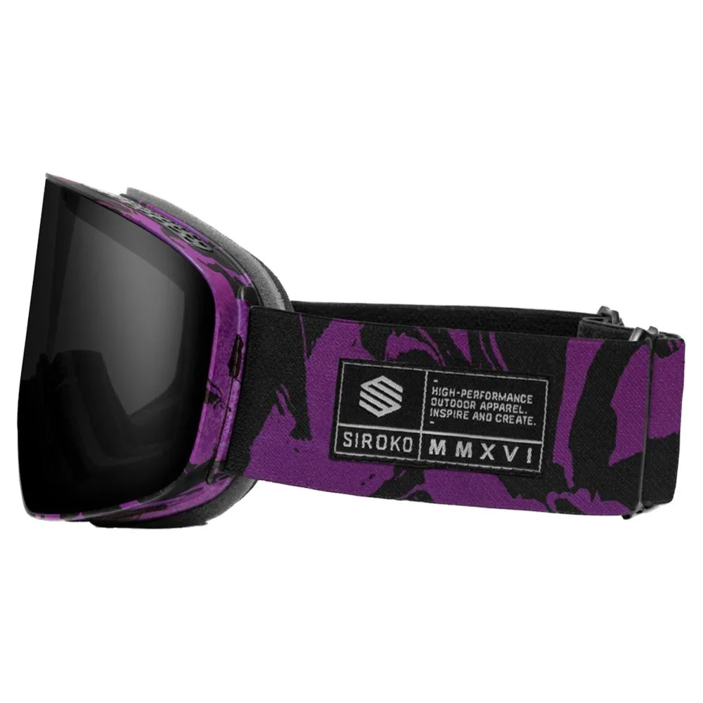 SIROKO Masque De Ski Et Snowboard - Lunettes De Neige UV400 Anti-Buée, Légères Et Compatibles Casque Pour Homme Et Femme
