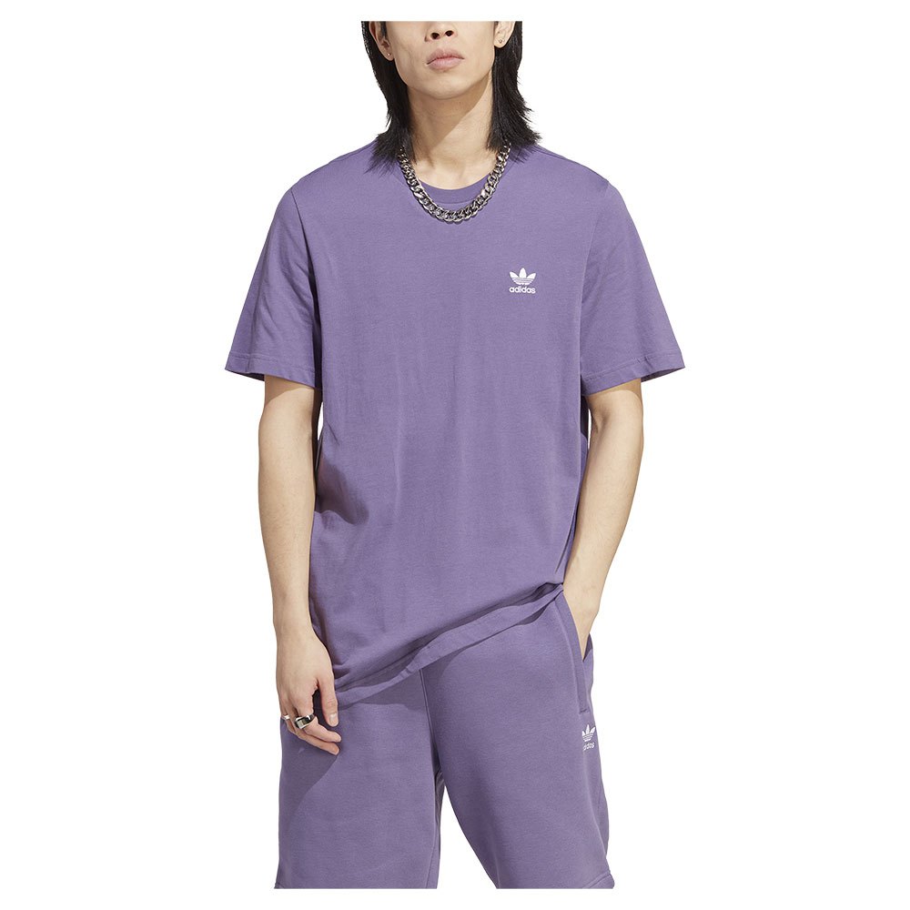 adidas Originals Trefoil Essentials Short Sleeve T-Shirt Purple| Dressinn