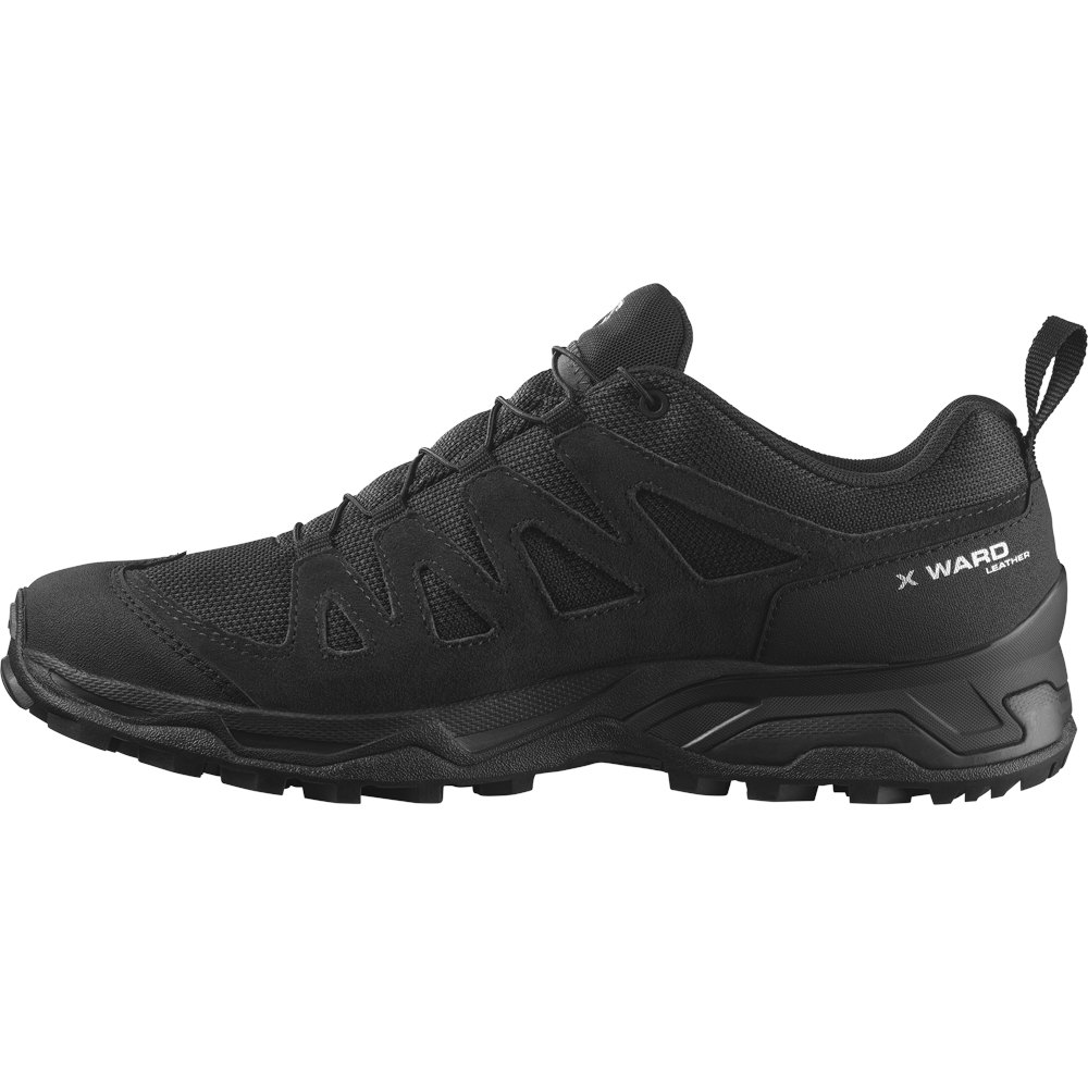 Salomon X-Ward Leather Goretex Hiking Shoes Black | Trekkinn