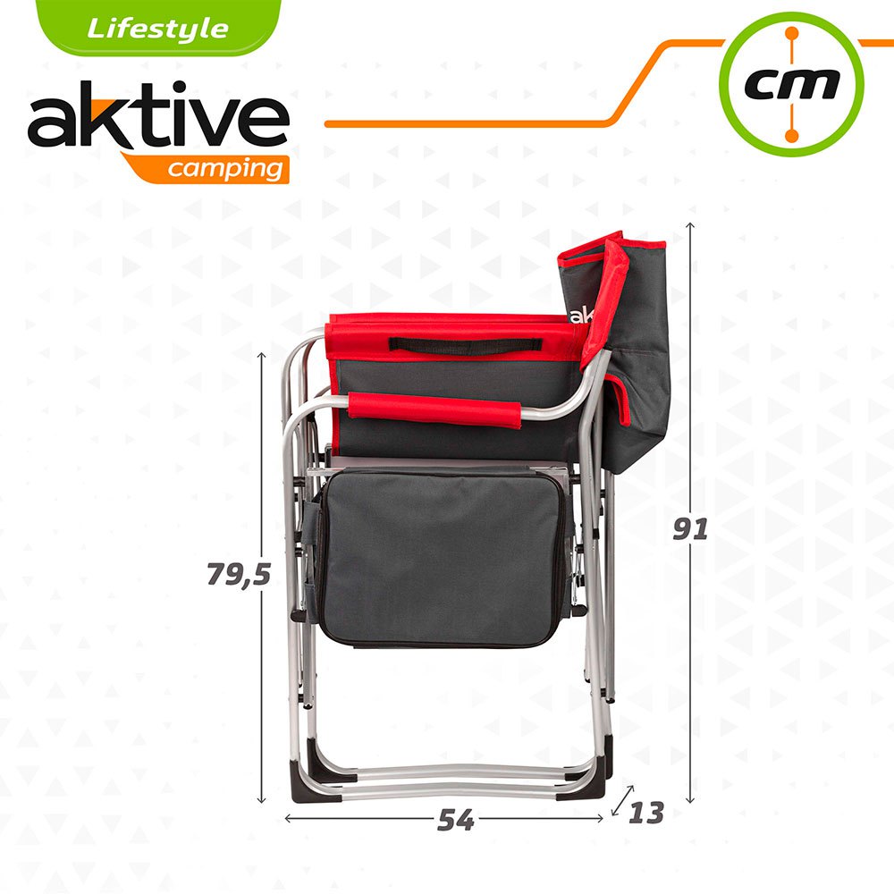 Aktive Aluminium With Tray And Iso Bag Director Folding Chair