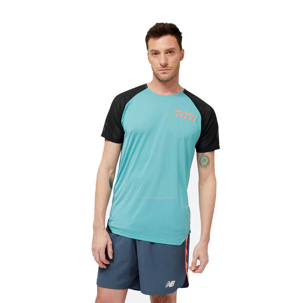 New balance 半袖Tシャツ Accelerate Pacer 青 | Runnerinn