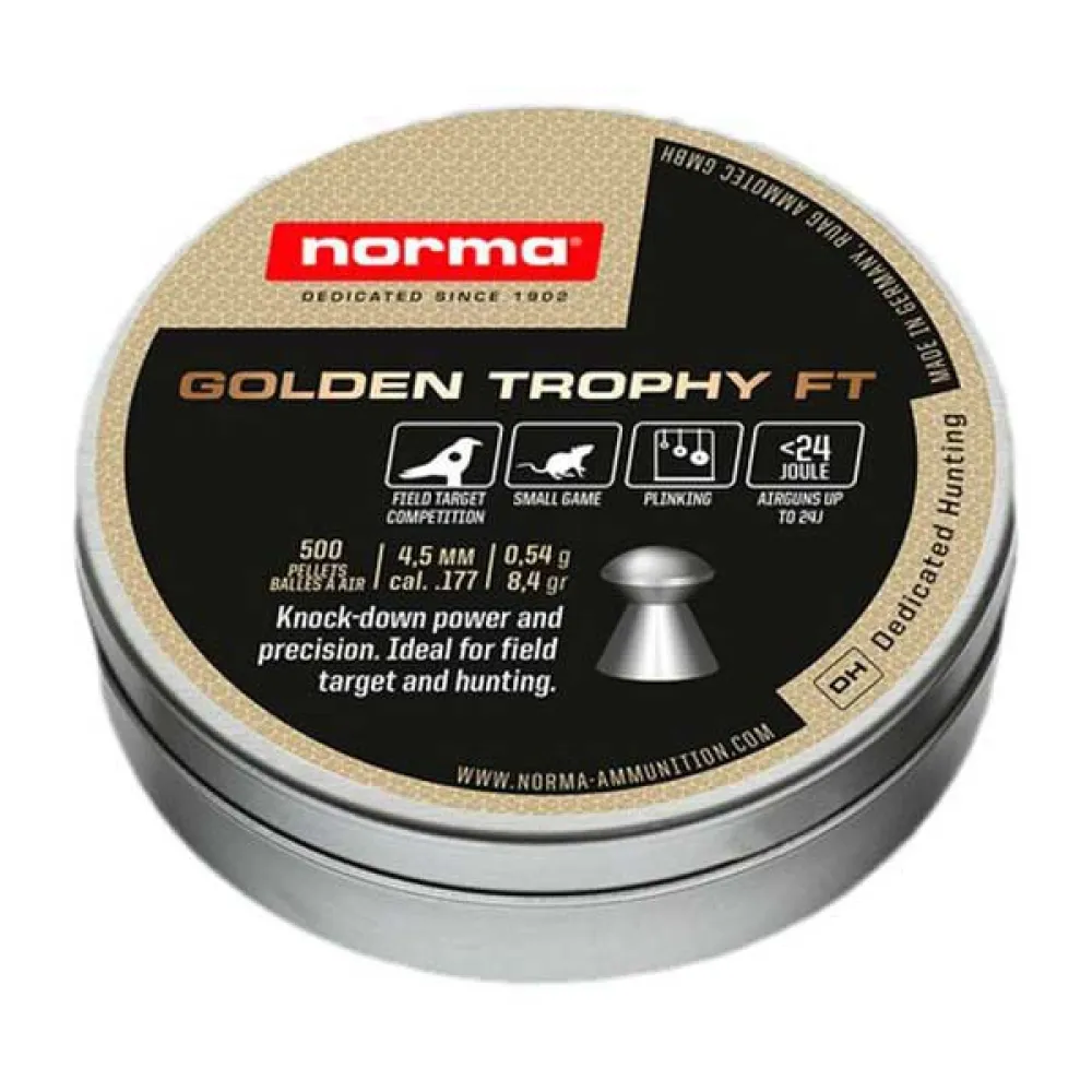 Norma GoldenT FT 0.54g Air Gun Pellets Golden Hunting