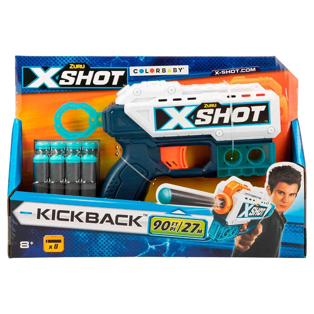 X-shot Pistola Lanzadardos Caja 25x17 cm Plateado | Kidinn