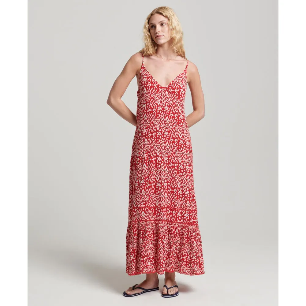 superdry beach dress Vintage Long Cami sleeveless Lace maxi dresses