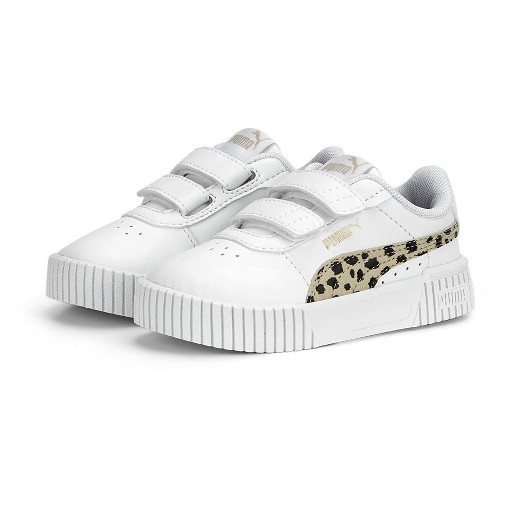 Puma Carina  Animal V Running Shoes White | Runnerinn