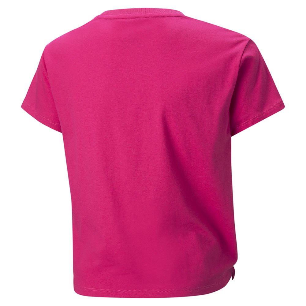 Puma Ess+ Logo Knotted Te Pink T-Shirt Short | Runnerinn Sleeve