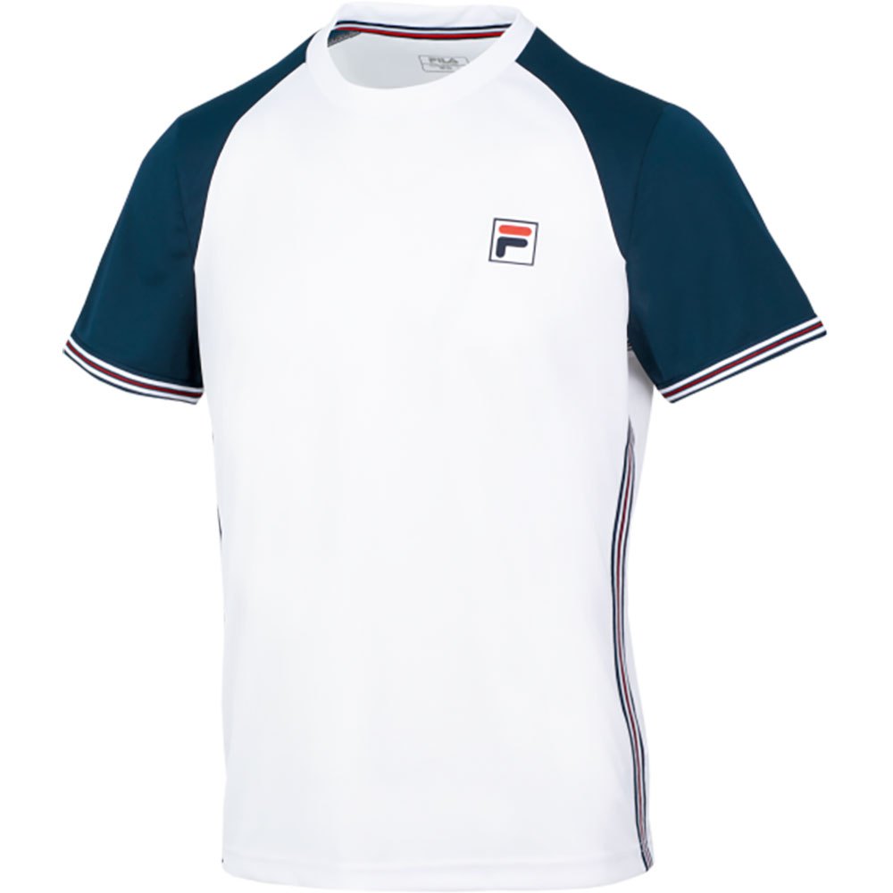 Bespreken honing triatlon Fila sport Alfie Short Sleeve T-Shirt White | Smashinn