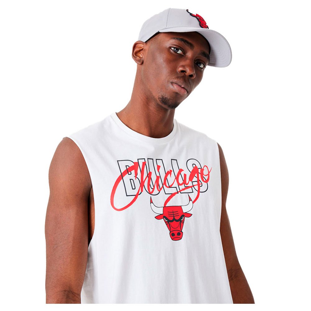 New era Chicago Bulls Script Sleeveless T-Shirt White