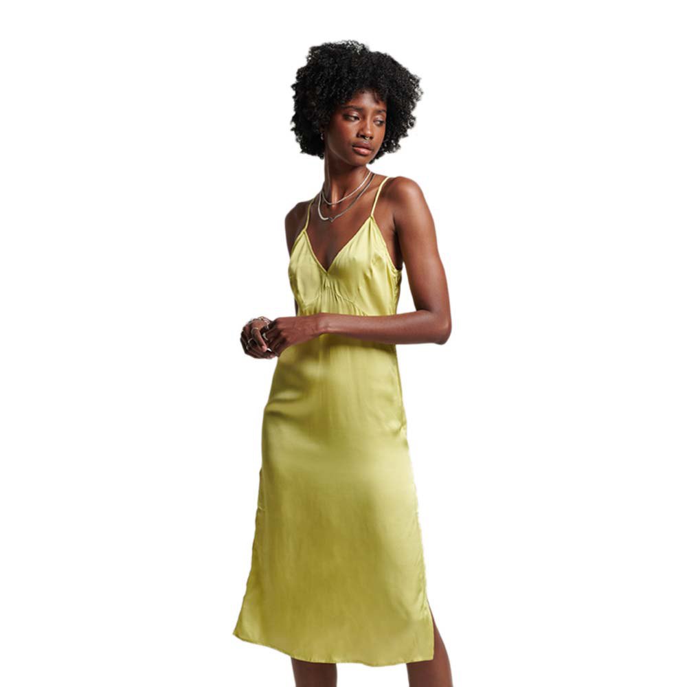 Caius van nu af aan vreemd Superdry Satin Cami Mini Sleeveless Inner Dress Green | Dressinn