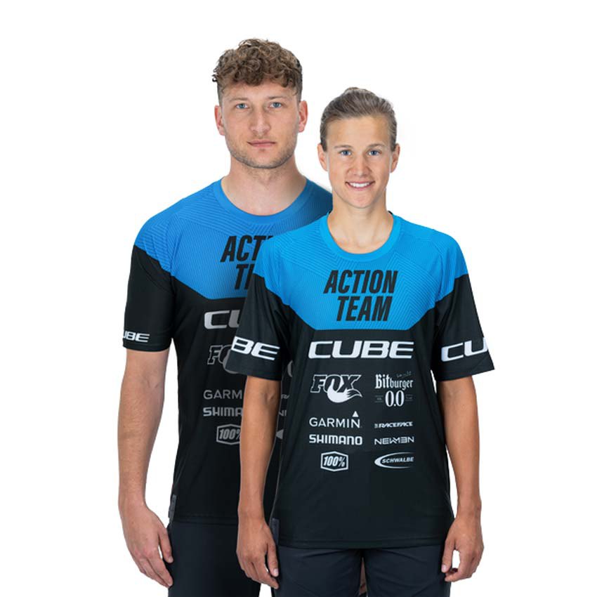Diakritisch Brullen Additief Cube Edge Actionteam Short Sleeve Enduro Jersey, Black | Bikeinn