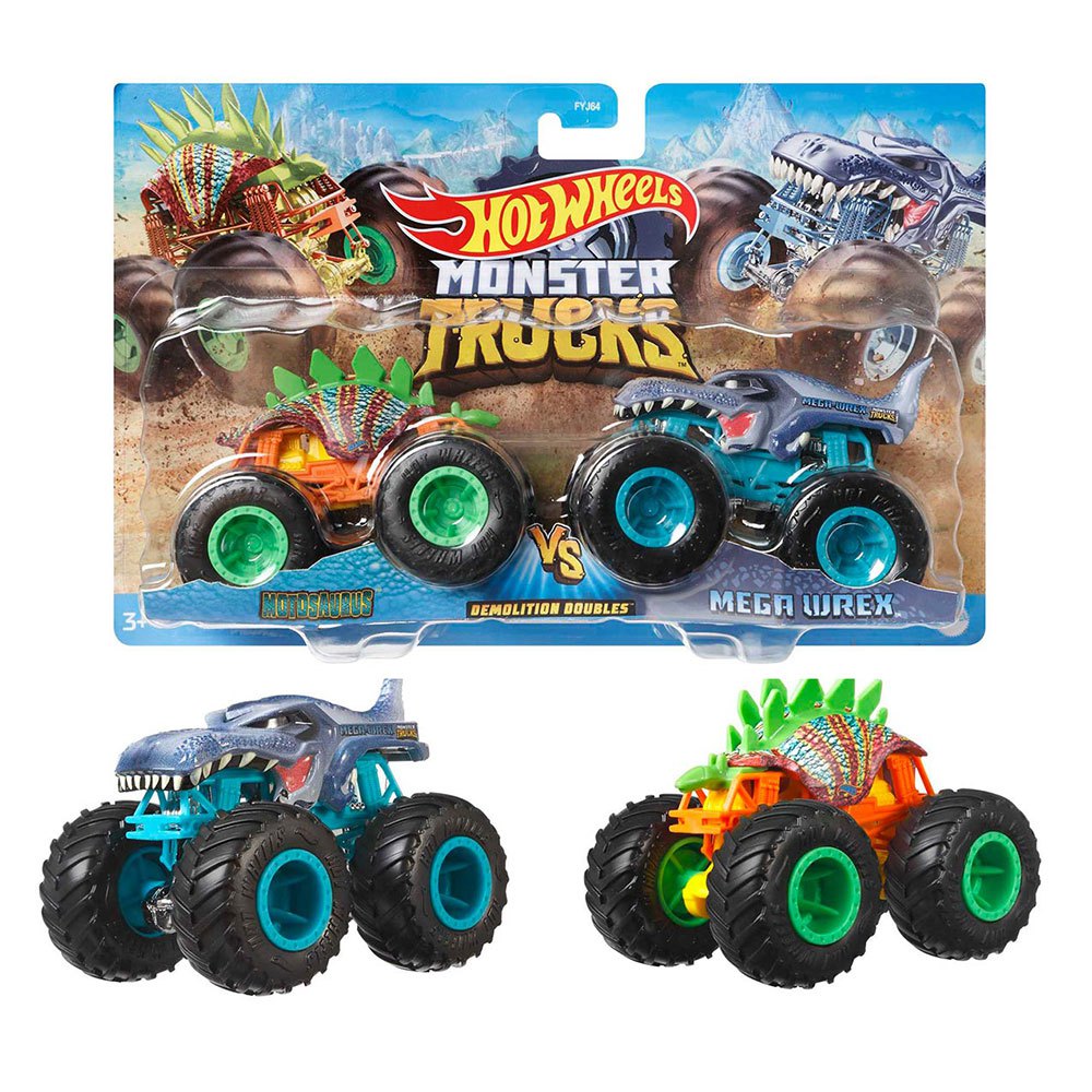 Mattel Wheels Truck Dino Pack 1:64 Multicolor| Kidinn