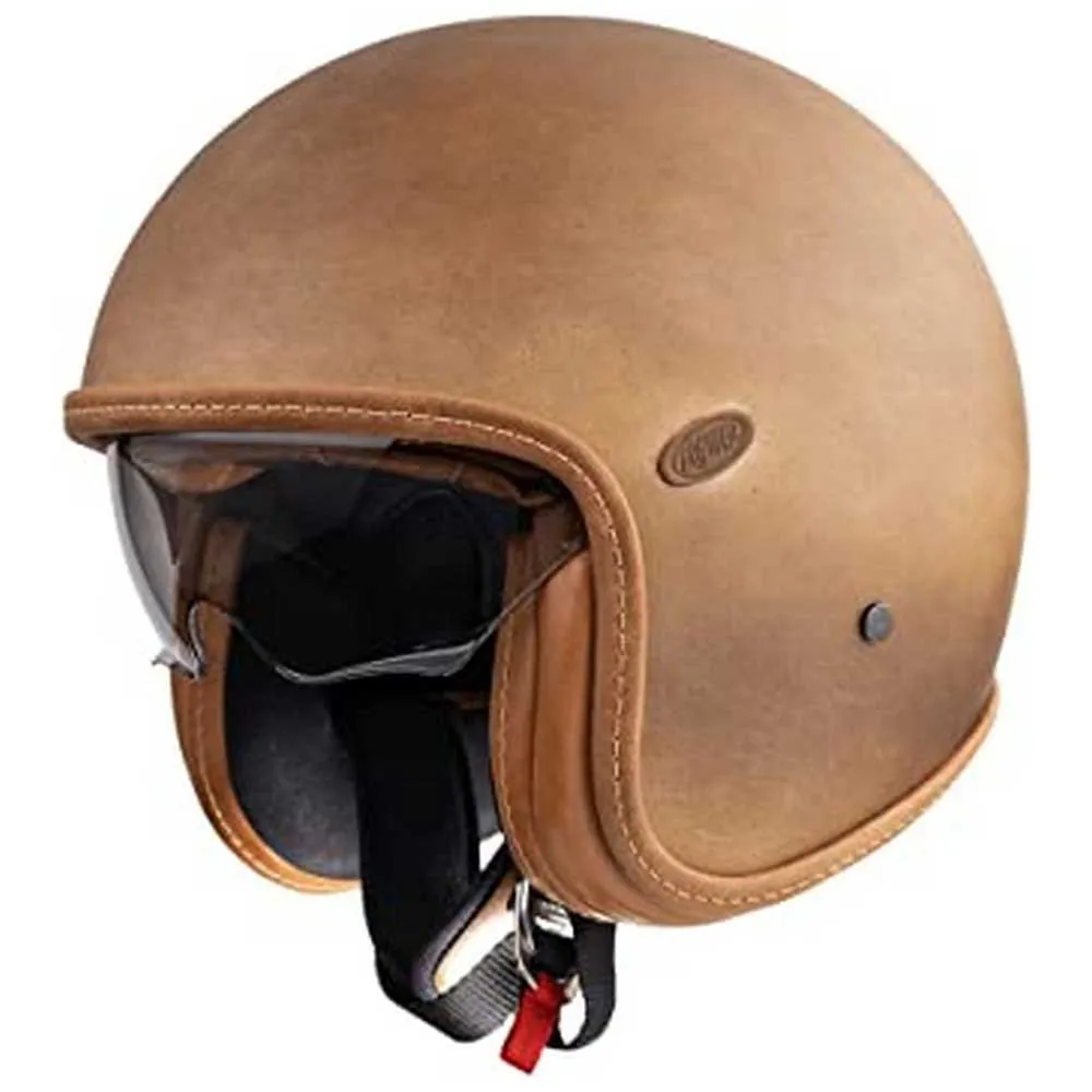 brown leather motorcycle helmet WWII US Army Reproduction M1938 Armored Tanker with Gog - Top Pots the helmet has no peculiar smell Premier helmets Vintage Platinum Edition