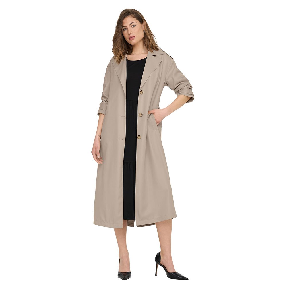 Only Line X Long Trench Coat