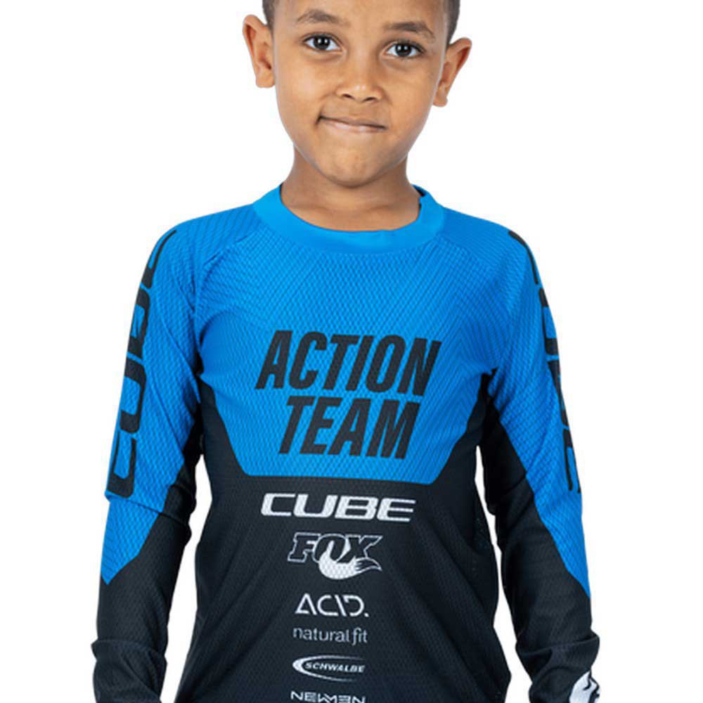 reptielen Darmen Oeganda Cube Vertex Rookie X Actionteam Long Sleeve Enduro Jersey, Blue | Bikeinn