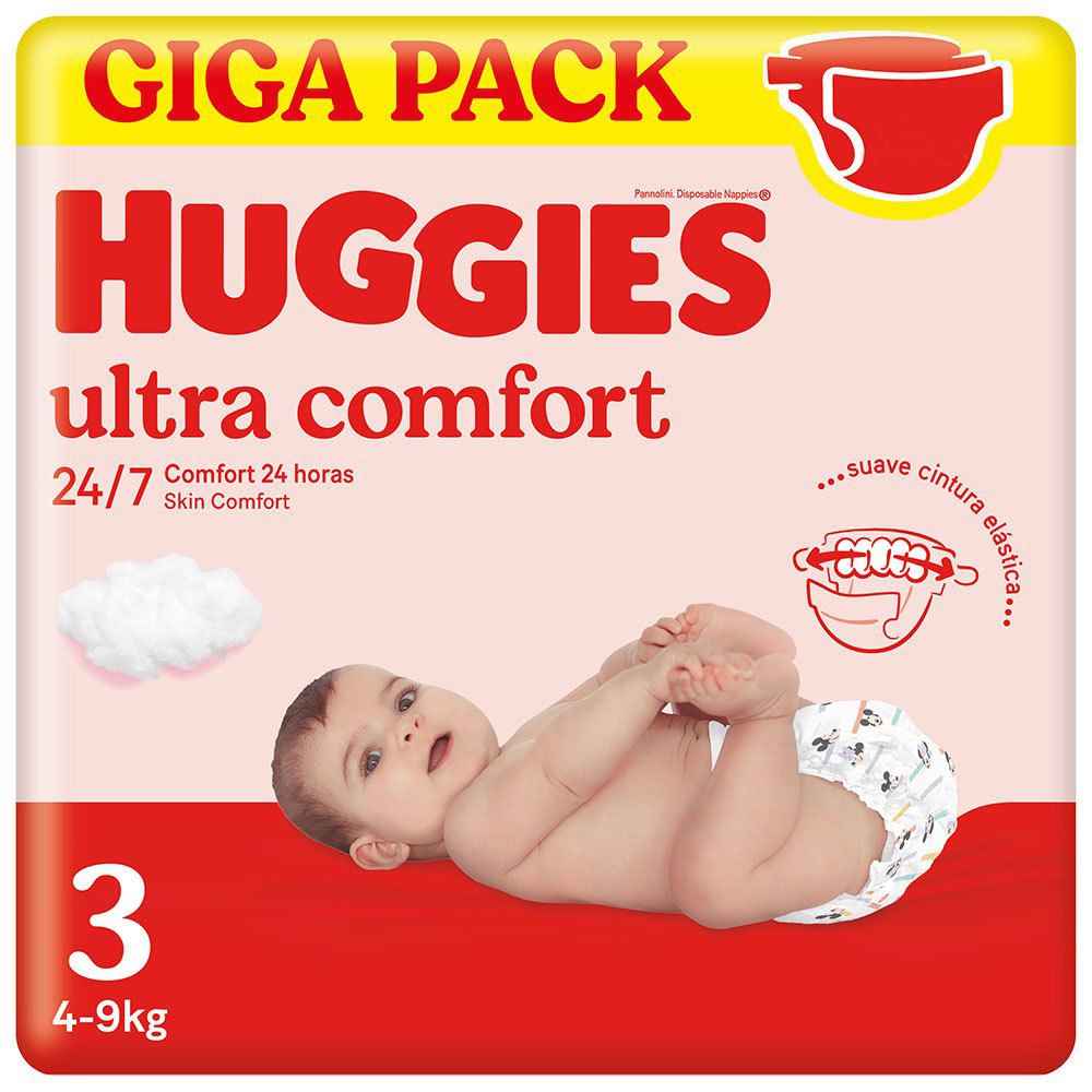 Huggies Ultra Comfort Размер подгузников 3 168 единицы Бесцветный| Kidinn