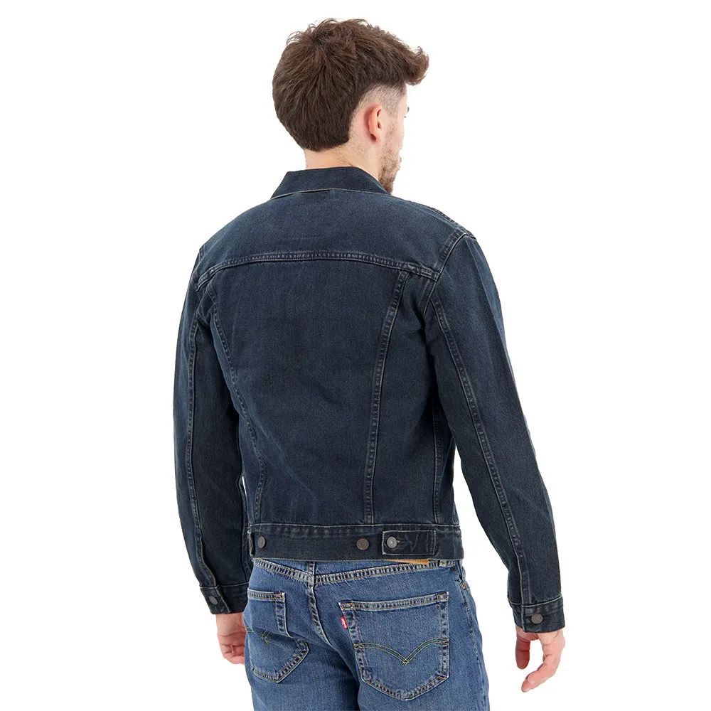 Veste Trucker Levi's En Velours Côtelé Bleu Nuit - Taille S, Vintage, Occasion En Parfait état