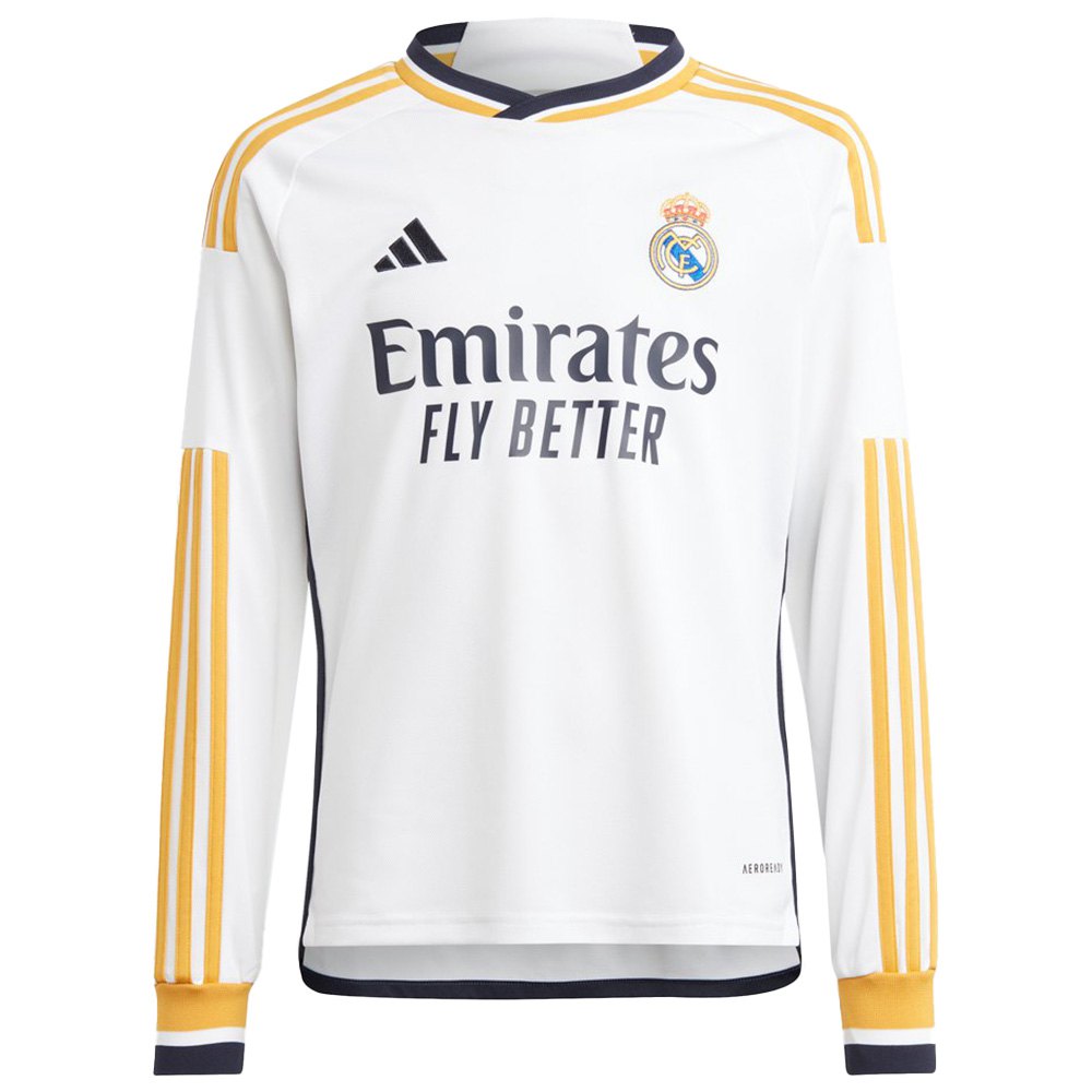adidas Real Madrid 23/24 Junior Long Sleeve T-Shirt Home
