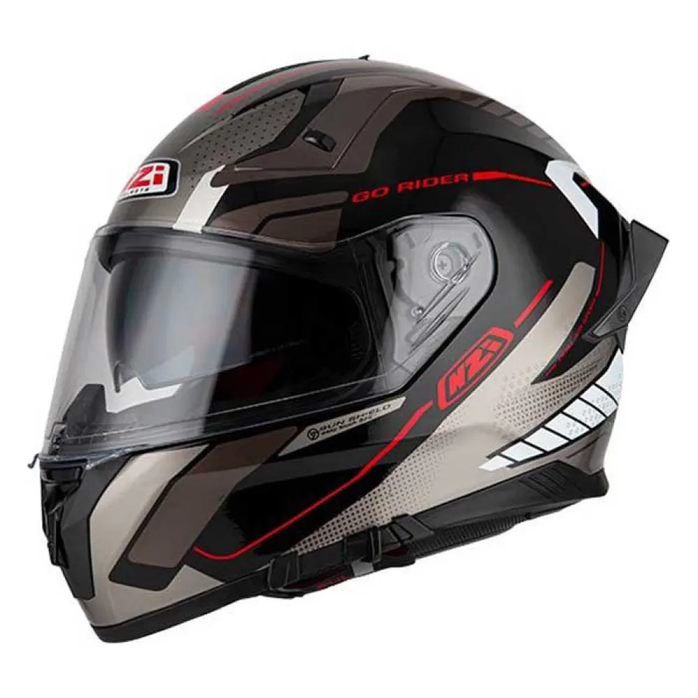Nzi Go Rider Stream Motion full face helmet Black | Motardinn