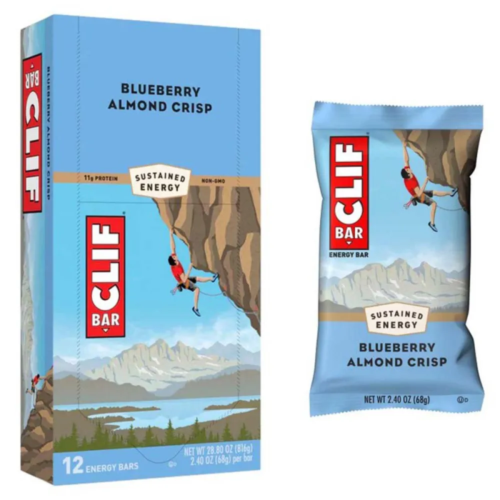 Clif 68g Blueberry Almond Crisp Energy Bars 12 Units Bikeinn