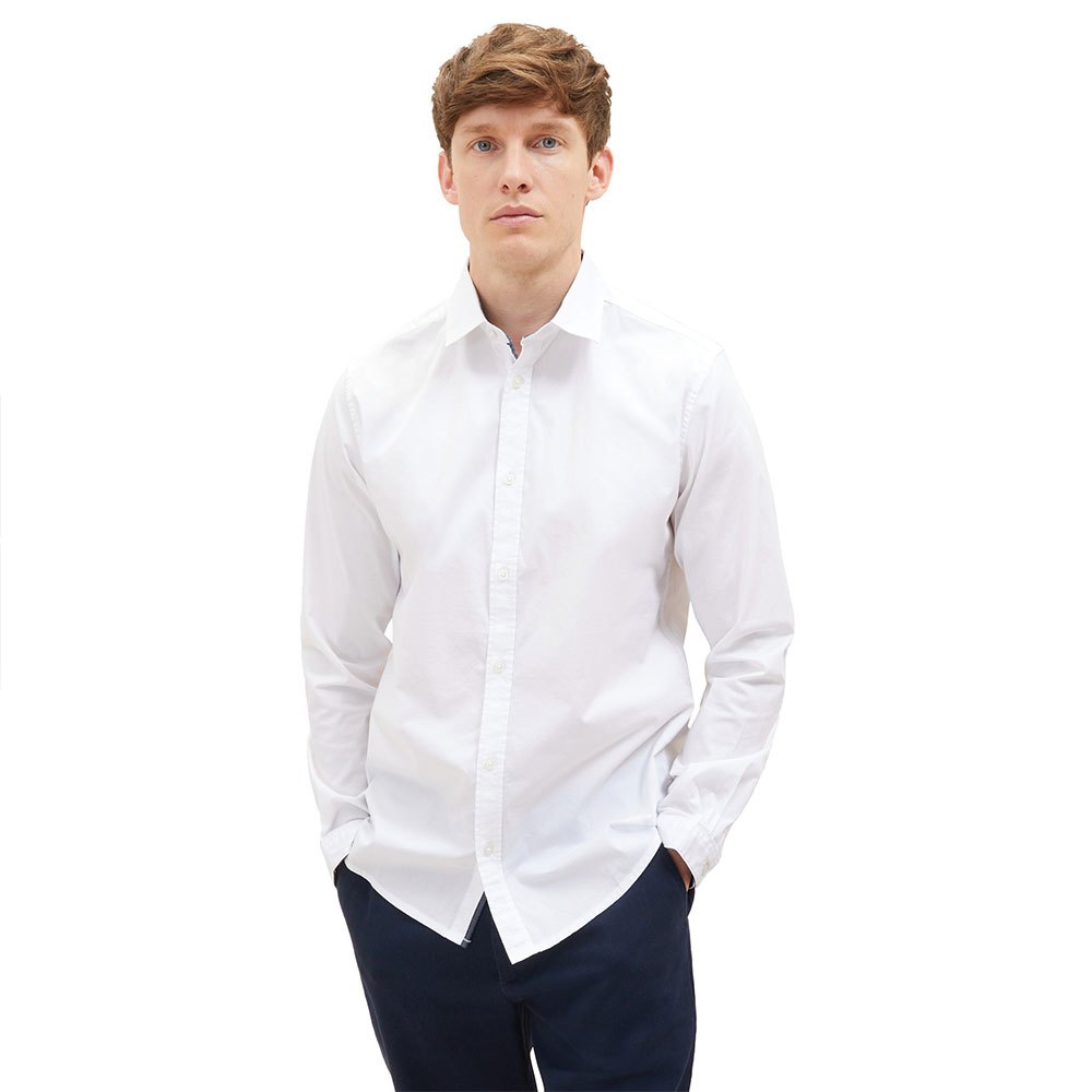 Tom tailor 1037435 Stretch Poplin Shirt White | Dressinn