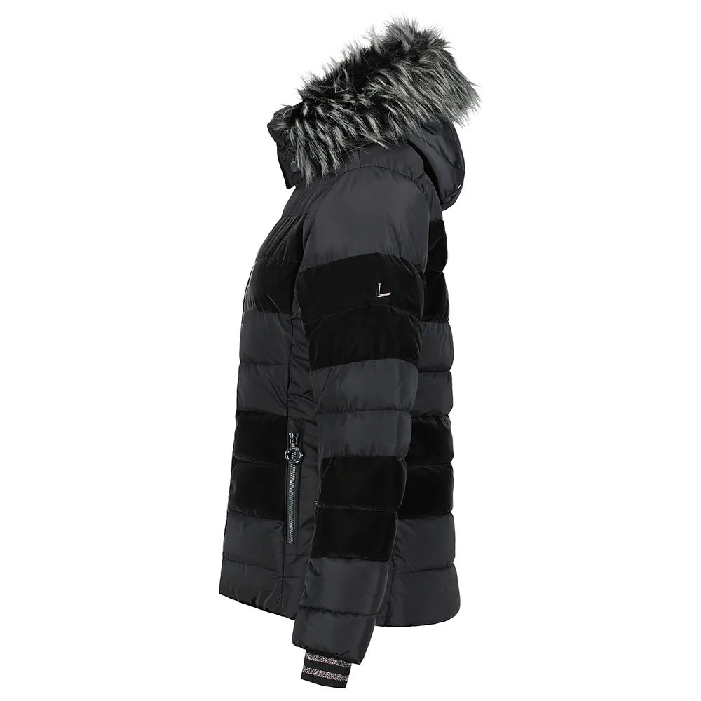 Veste D'hiver Luhta Kaarto L7 - Coupe Chaude, Capuche Réglable, Poches, Taille 38, Noir