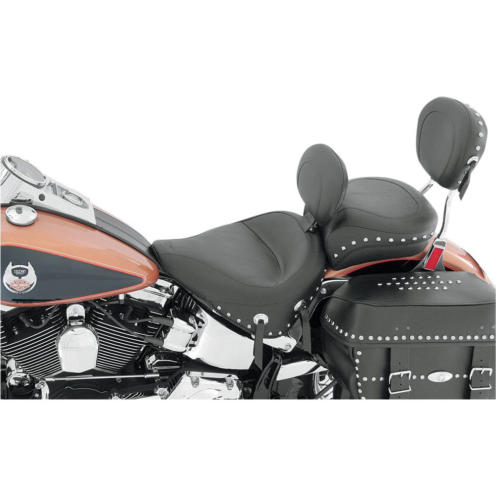 Mustang シート Wide Touring Solo Studded Conchos Harley Davidson Softail