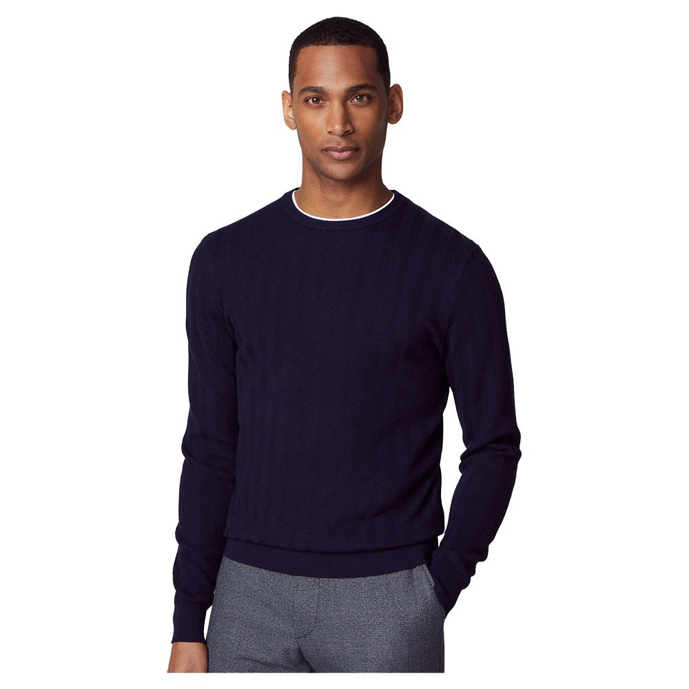 Hackett Herringbone Sweater Blue | Dressinn