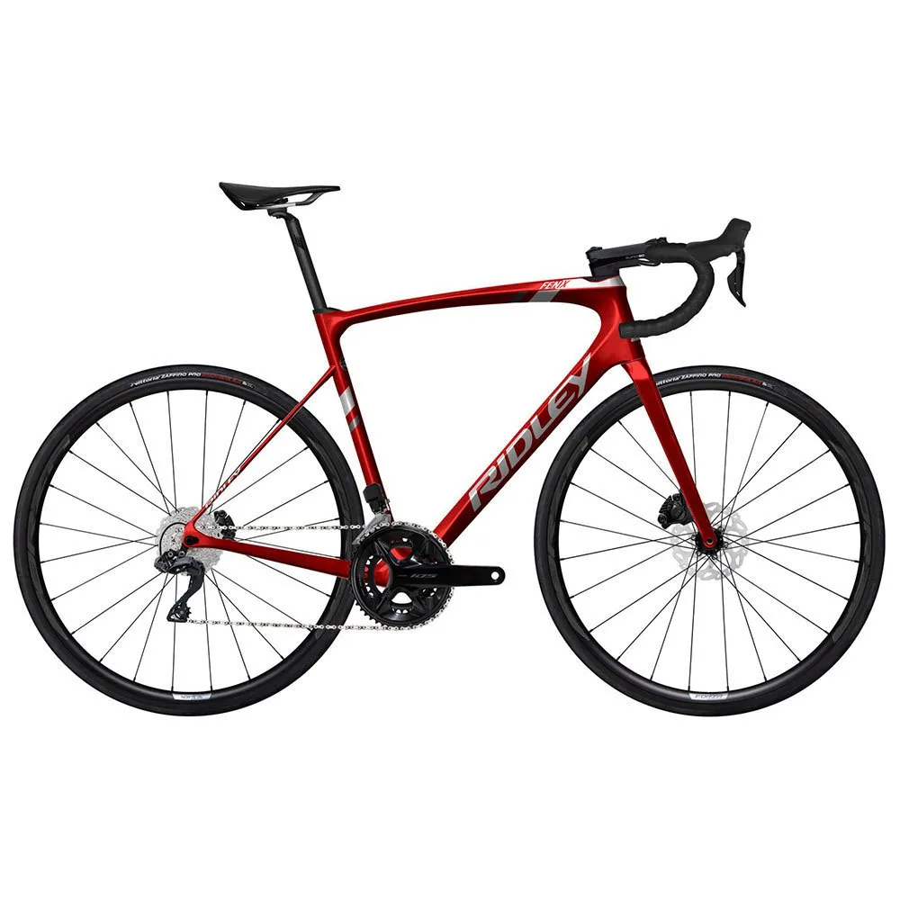 自転車本体 RIDLEY 25 Fenix DISC 105 Di2 XS RED Ridley Fenix Disc 105 Di2 2024 road bike, Silver | Bikeinn