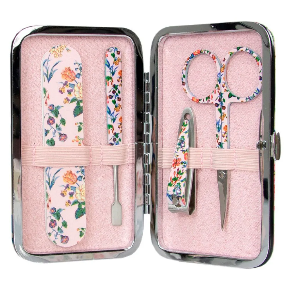 The vintage cosmetic company Floral Manicure Case Pink Dressinn