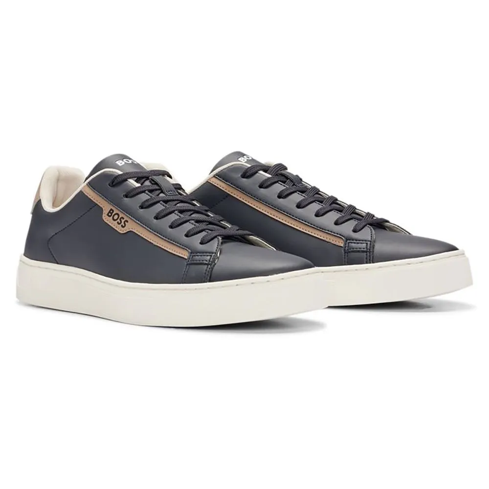 BOSS Rhys Pusdth Baskets Homme Cuir Et Textile - Style Élégant Et Confortable EU 44