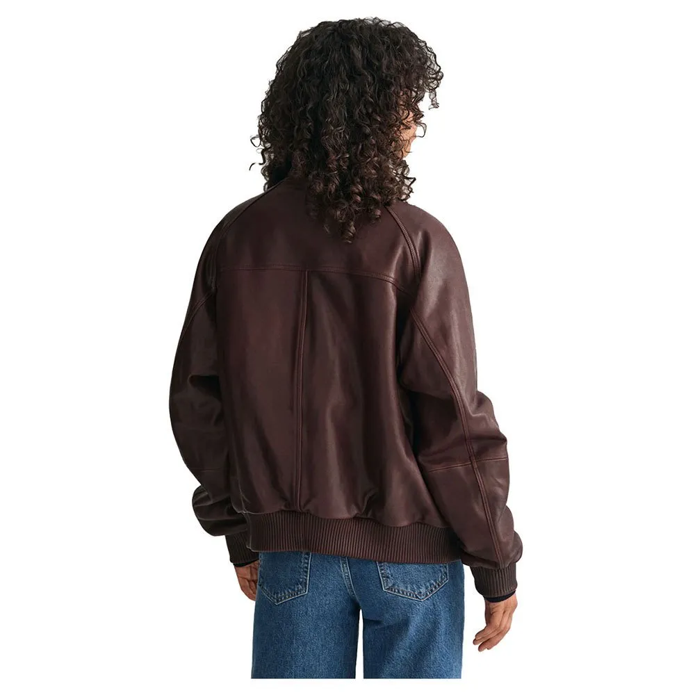 Gant 7006360 leather jacket Brown | Dressinn