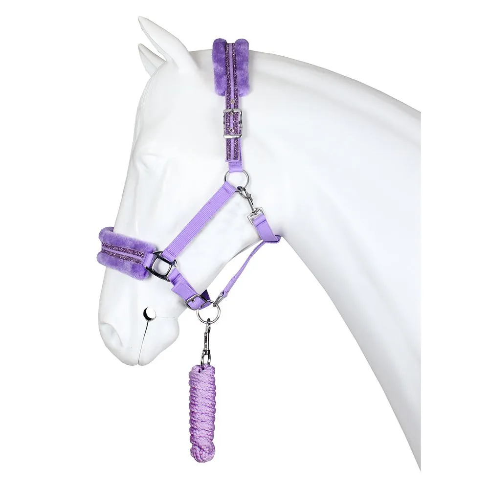 Licol Shetland Avec Initiale Violet - Taille M - Pour Poney Et Petit Cheval - Polypropylène Et Coton
