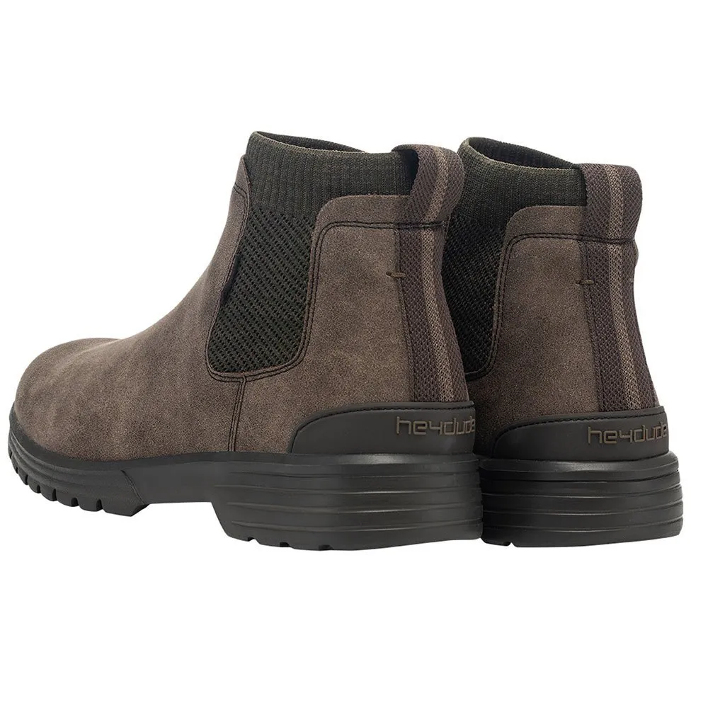 Hey Dude Scott Grip Chelsea Boots Mens Size 10 Grey Recycled Leather Slip On Hey Dude Men main image 2