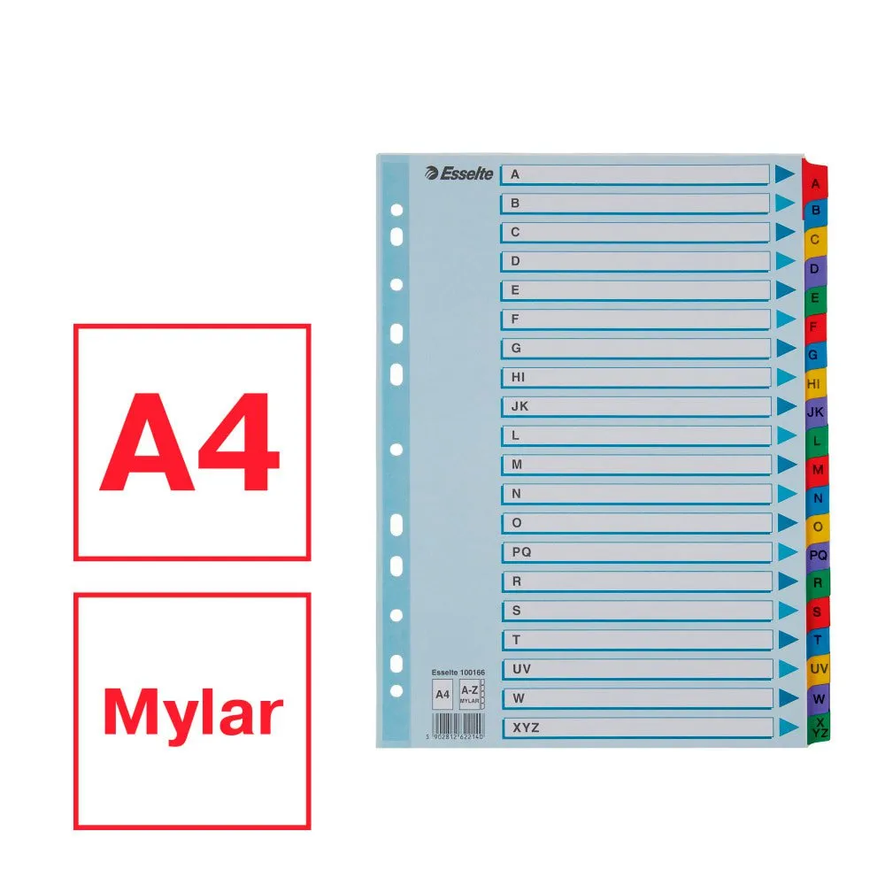 Esselte Multiperforerade A4 A-Ö indexregister