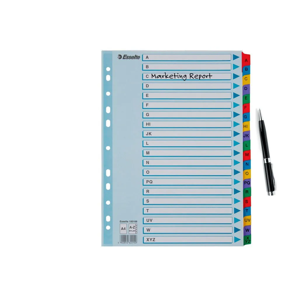 Esselte Multiperforerade A4 A-Ö indexregister