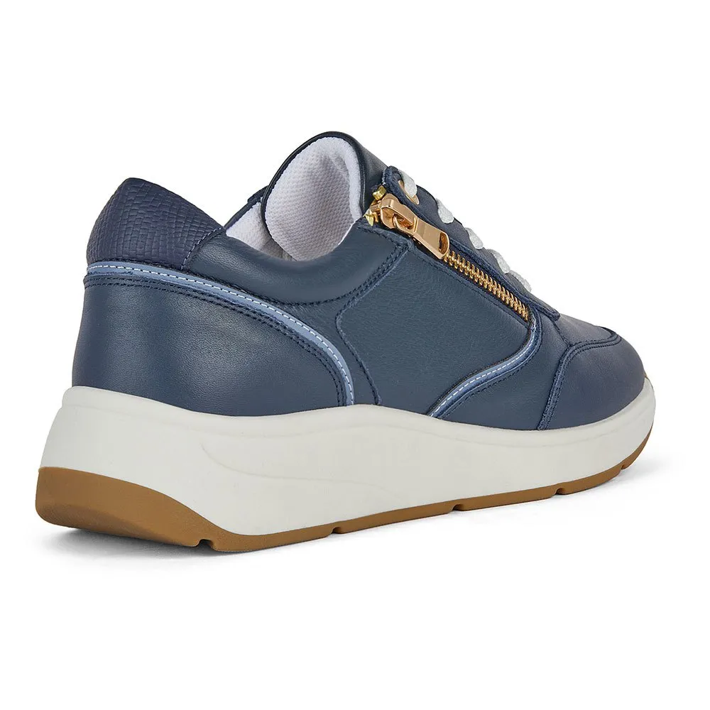 Geox Damen Sneaker Cristael – Aus Leder, Atmungsaktiv, Mit Gummisohle, Bequem Und Stylisch