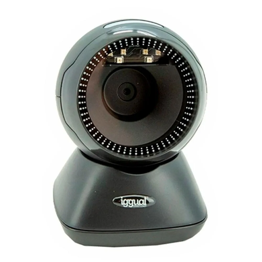 Iggual 2D L2DS USB Fixed Barcode Scanner Black | Techinn