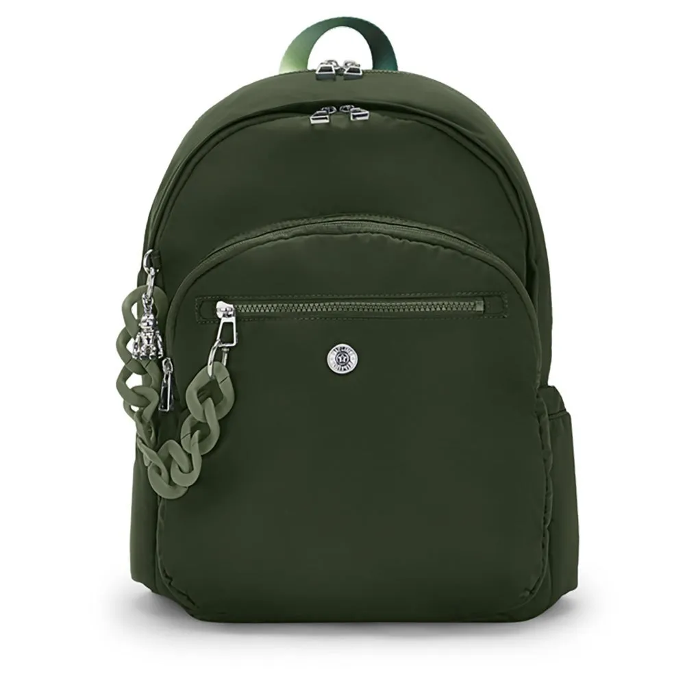Kipling Women\'s Dark Green Backpack Kipling Seoul Large Backpack, Jaded Green Tonal - LIGHT | eBay main image 4