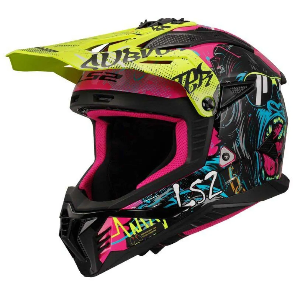 LS2 MX708 Fast II Gorilla オフロードヘルメット マルチカラー| Motardinn