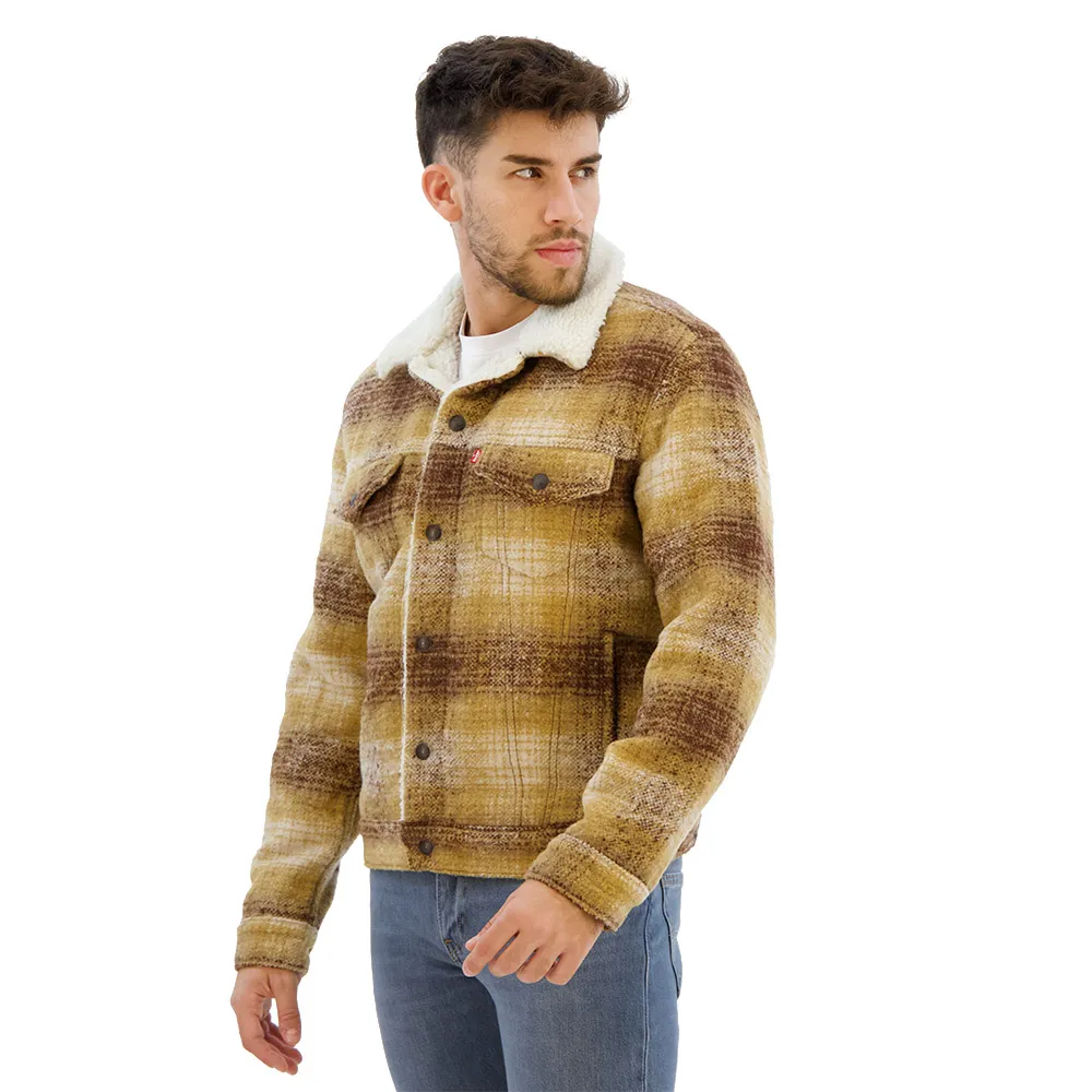 wool Levis Plaid Sherpa Jacket