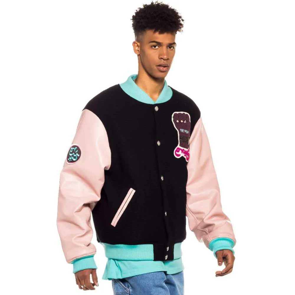 Grimey Day Dreamer Wool Baseball jacket Black | Dressinn
