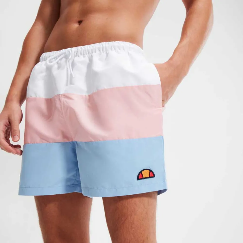 Costume Da Bagno Uomo Ellesse - Slip Corto, Colori Navy, Bianco E Giallo, Stile Sportivo