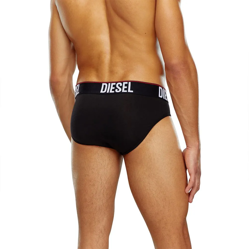Diesel Slip Uomo (Confezione Da 3) | Elasticizzato In Cotone E Spandex | Nero | Mutande Uomo