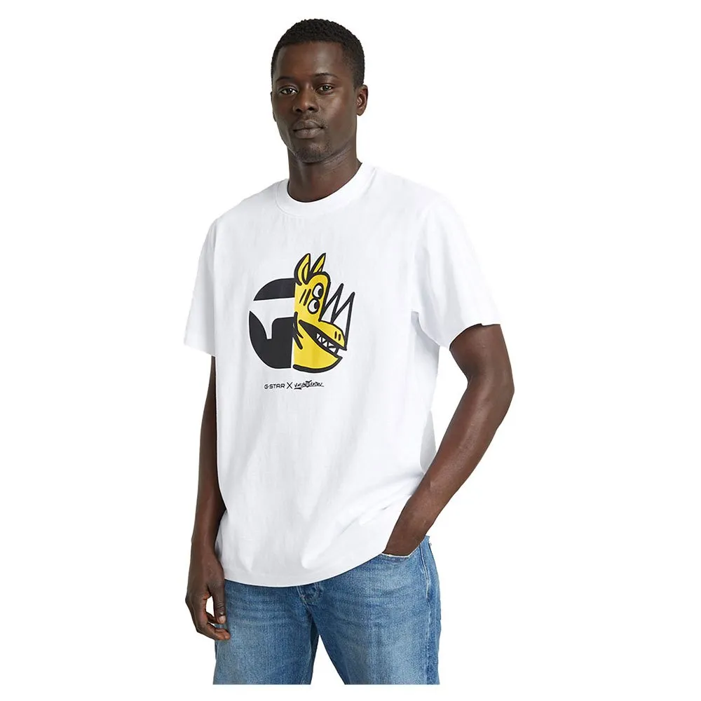 G-Star T-Shirt Uomo Con Stampa Cartoon - Modello Loose R T, Vestibilità Comoda, Colori Vari