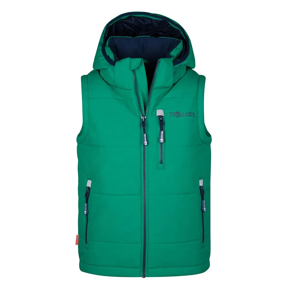 Gilet Enfant Chaud Et Imperméable Trollkids Narvik XT - Capuche Amovible, Coupe-vent - Pour Printemps/automne Actif