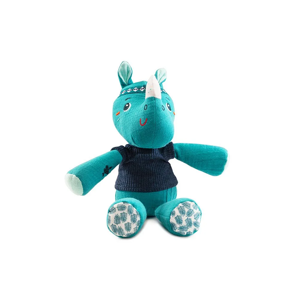 Doudou Lange Marius – Lilliputiens – Coton Biologique, Marionnette à Doigts, Attache-tétine – Dès La Naissance – Lavable 30°C