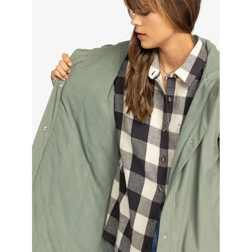 Green Roxy Jacket Roxy Rain Road jacket Green | Dressinn