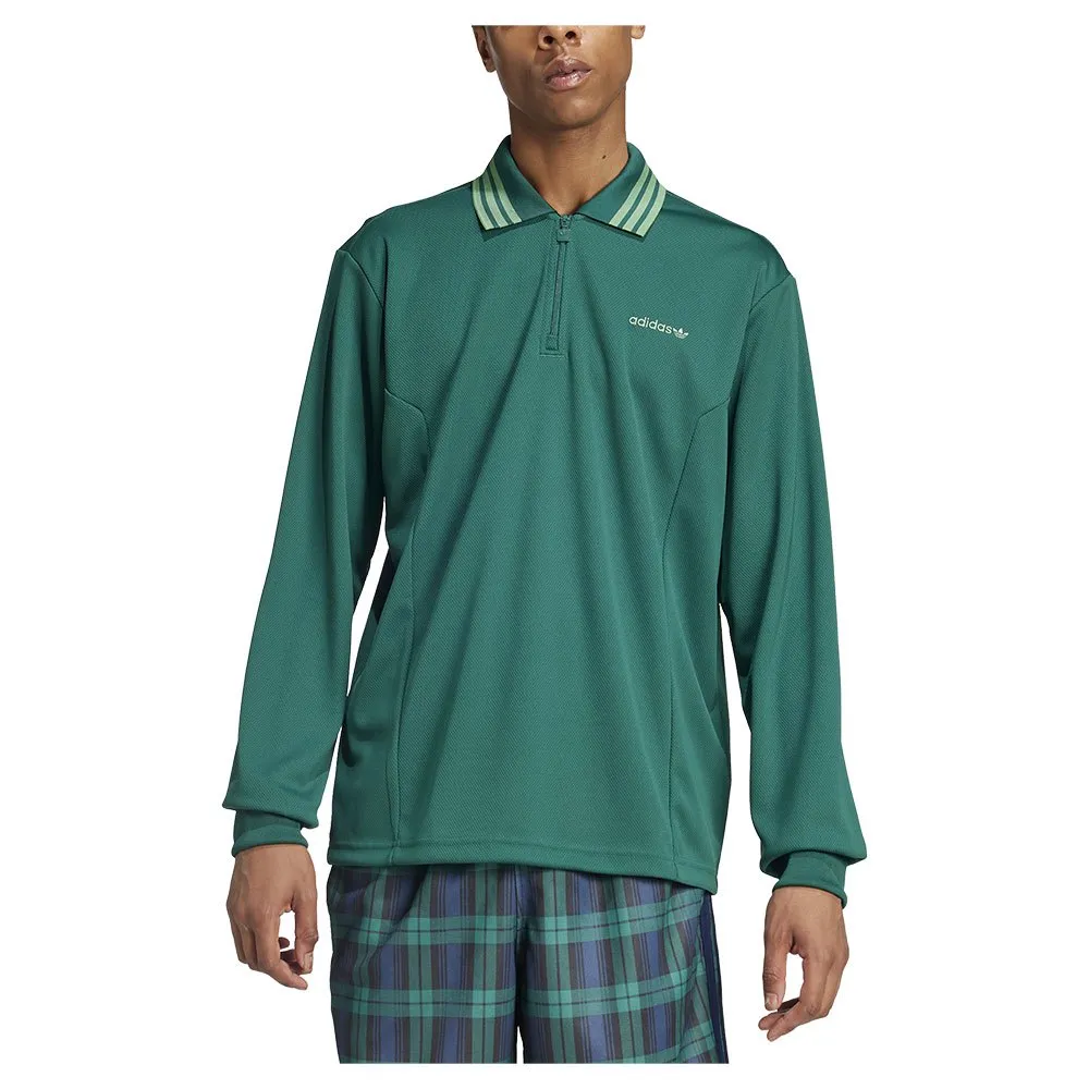 adidas Originals IX9597 長袖ポロシャツ 緑 | Dressinn